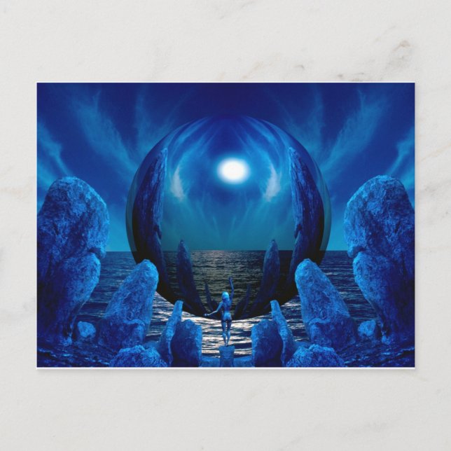 3d art blue wonder postkarte (Vorderseite)