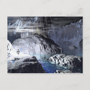 3D Art Pinguin Fantasy Postkarte