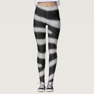 3d Atemberaubendes Tiermuster bei Zebra-Hautdesign Leggings