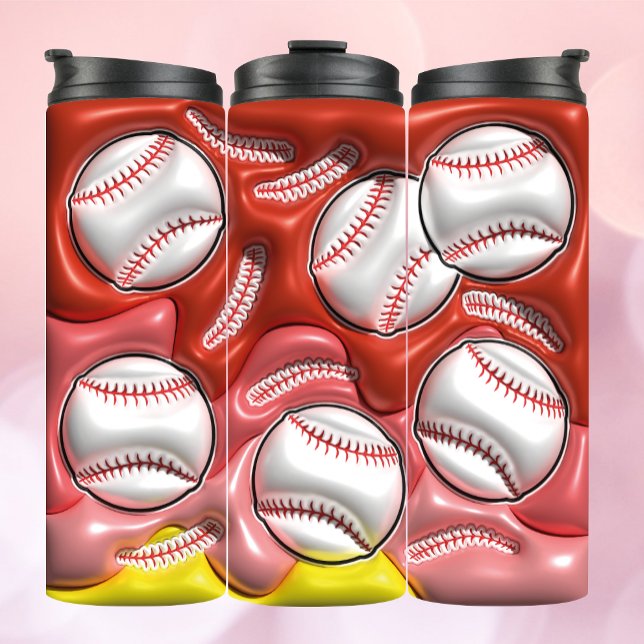 3D-aufgeblähter Effekt Baseballtumbler Thermosbecher (Von Creator hochgeladen)
