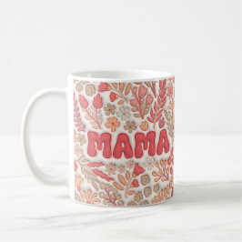 3D Aufgeblasene Red Boho Blume Mama Kaffeetasse
