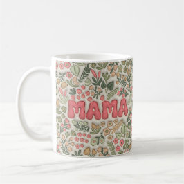 3D Aufgeblasenes grünes Rosa Boho Mama Kaffeetasse