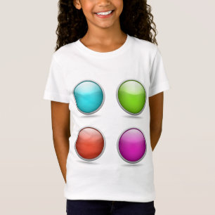 3D Balls Buttons Girl Chest T-Shirt Funny Joke