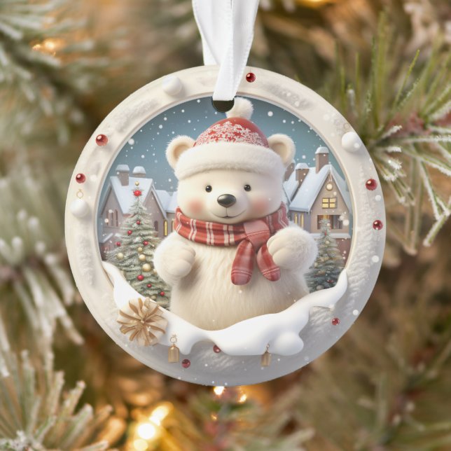 3D Bären Weihnachtsdekoration Ornament (Baum)