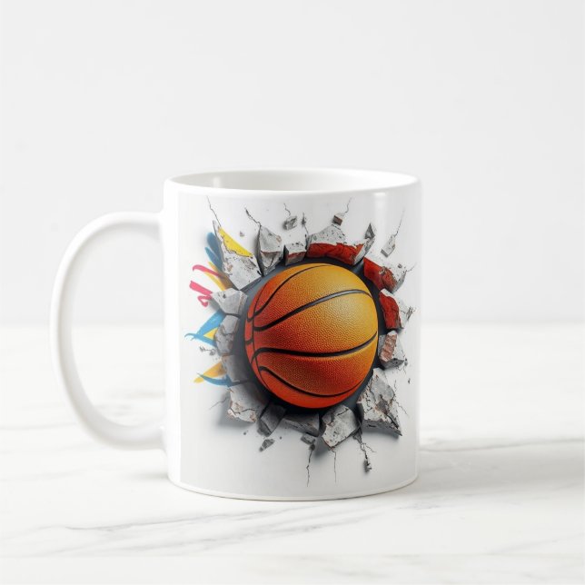 3D Basketball-Tasse, 3D-Tasse-Design Kaffeetasse (Links)