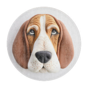 3D Basset Hound Hund Inspiriert Schneidebrett