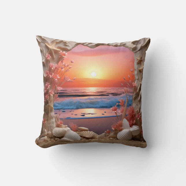3D beach cushion Kissen (Vorderseite)