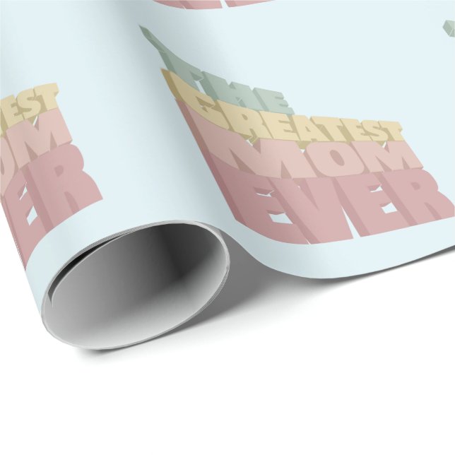 3D Beste Mama je Design Geschenkpapier (Rolleneckpunkt)