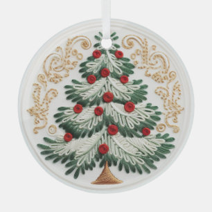 3D bestickte Weihnachtsbaumschmuck Ornament Aus Glas