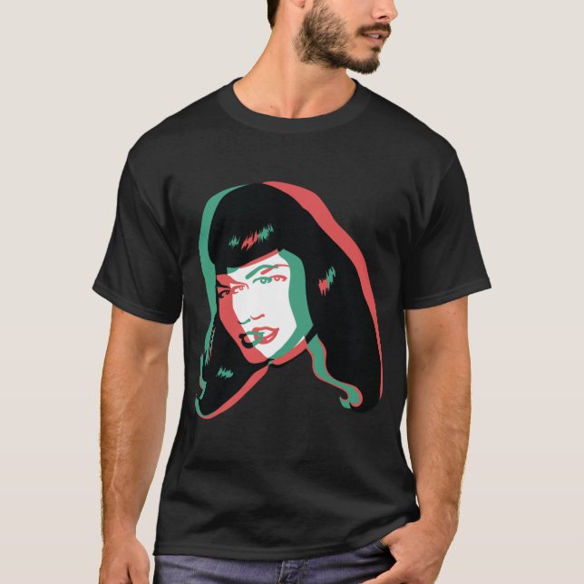 3D Bettie Page gift T-Shirt (Vorderseite)