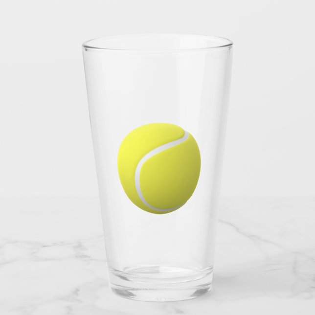 3D Big Tennis Ball Glas (Vorderseite)