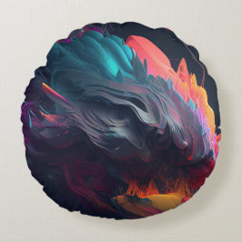 3D-Bilddesign Rundes Kissen