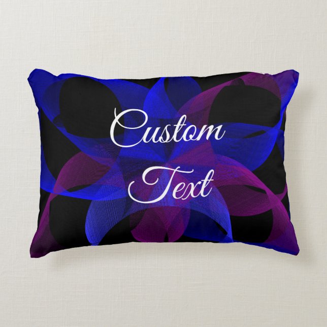 3D bis 2D Geometrischer Zylinderring Akzent Kissen (Vorderseite)