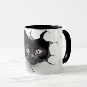 3D Black Cat Tasse 10
