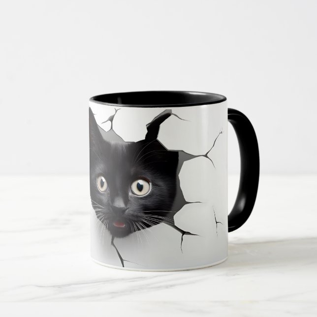 3D Black Cat Tasse 10 (VorderseiteRechts)