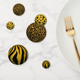 3D Black & Gold Balls Confetti Konfetti