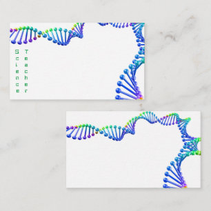 3D blau grüne Doppelhelix Wissenschaftslehrer Visitenkarte
