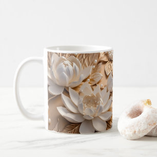 3D Blickdruck Tan Water Lilly Kaffeetasse
