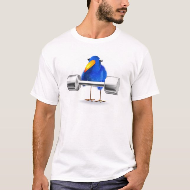 3d Blue Bird Weightliter T-Shirt (Vorderseite)