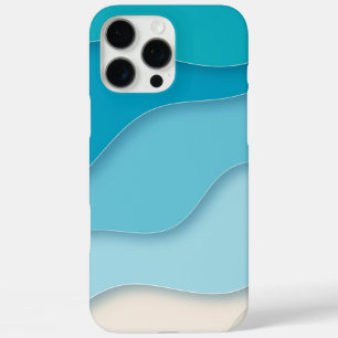 3D Blue Ocean Waves iPhone 16 Pro Max Hülle