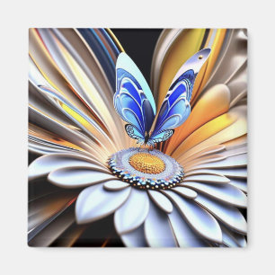3D Blume und Schmetterling Magnet