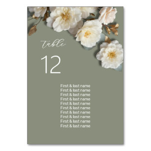 3D-Blumen-Hochzeit Sitzordnung Tischnummer