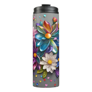 3D-Blumendesign Thermosbecher