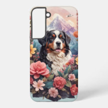 3D Blumenfantasy Bernese Mountain Dog Birds View