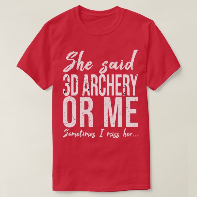 3D-Bogensportgeschenk T-Shirt (Design vorne)