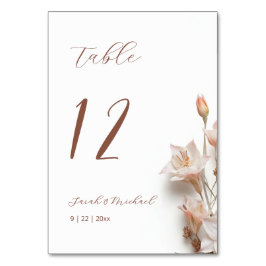 3D Boho Blumen Hochzeit Tischnummer
