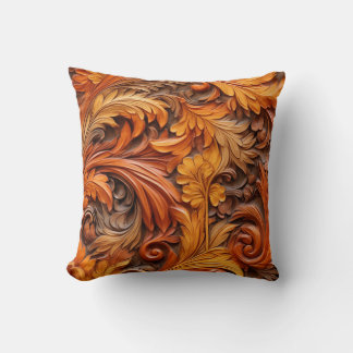 3D Brennoorange-Blumenkissen Kissen