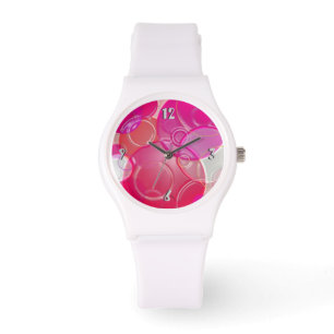 3D Bubbly Pink Armbanduhr