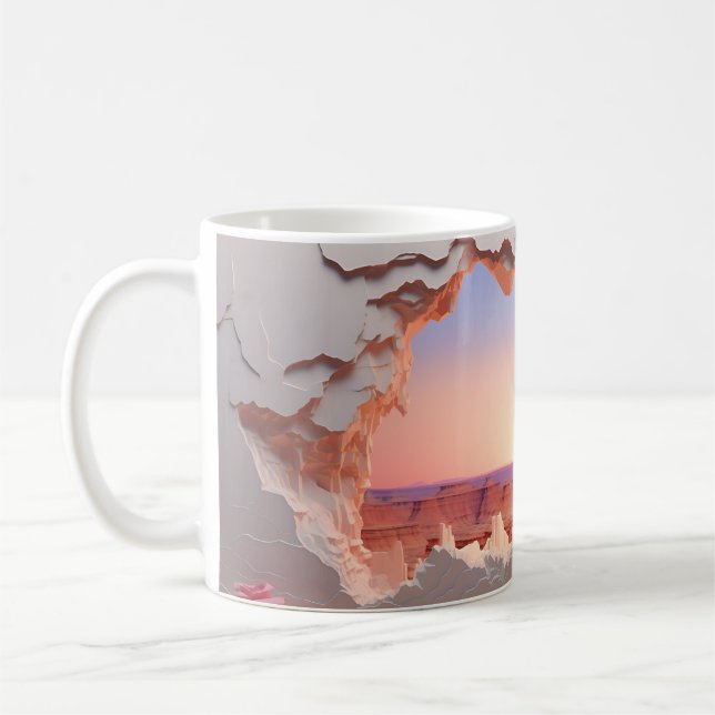 3D Canyon im Dusk-Design Kaffeetasse (Links)