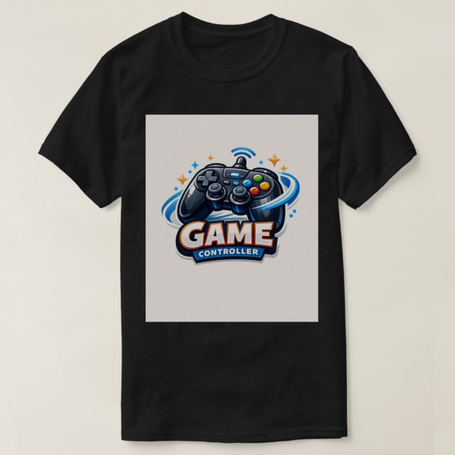 3D Cartoon Gaming Controller T-Shirt-Logo T-Shirt (Design vorne)