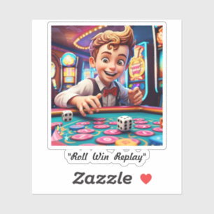 "3D Casino Dice" Aufkleber