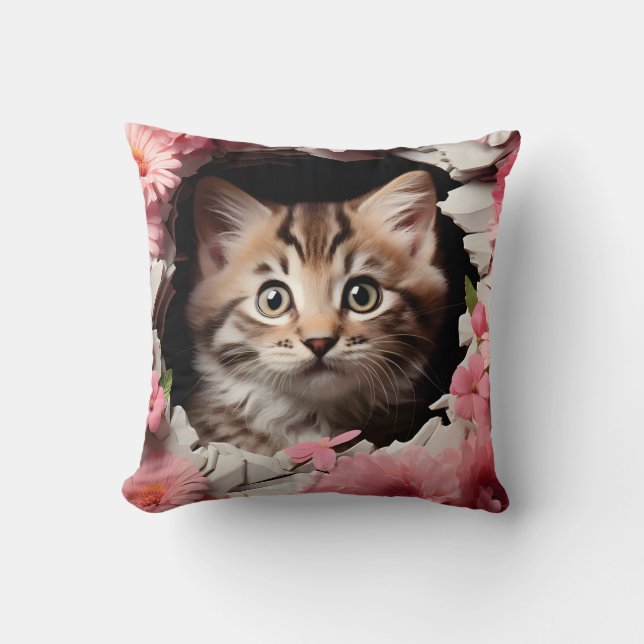 3D cat pillow Kissen (Vorderseite)