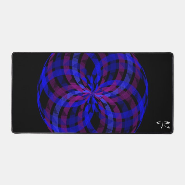 3D Center Blume Petal Geometric Mouse Pad Mat Schreibtischunterlage (Vorderseite)