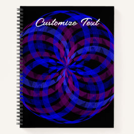 3D Center Blume Petal Geometric Spiral Notebook Notizbuch