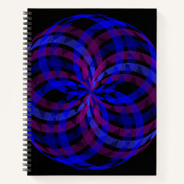 3D Center Blume Petal Geometric Spiral Notebook Notizbuch