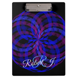 3D Center Flower Petal Geometric Clipboard Klemmbrett