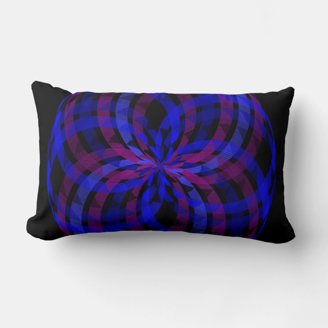 3D Center Flower Petal Geometric Throw Pillow Lendenkissen (Vorderseite)