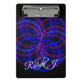 3D Center Geometric Flower Petal Mini Clipboard Mini Klemmbrett