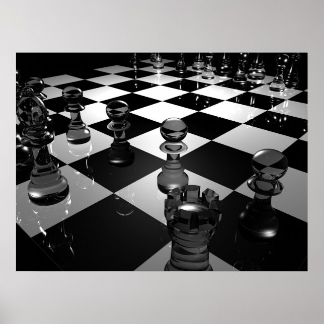 3d_chess_board_wallpaper_3d_models_3d_wallpaper_19 poster (Vorne)