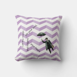 3D-Chevron-Inspirationskissen mit fliegendem Mann Kissen
