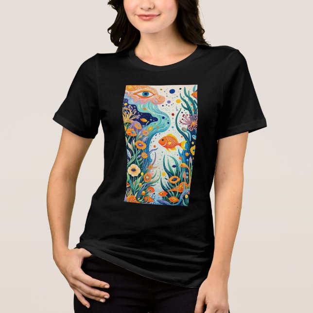 3D，Children's graffiti Tri-Blend Shirt (Vorderseite)