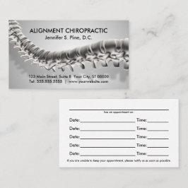 3D-Chipkarten für grafische Chiropraktische Termin Visitenkarte