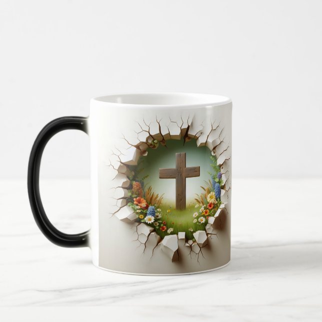 3D Christian Cross Verwandlungstasse (Links)