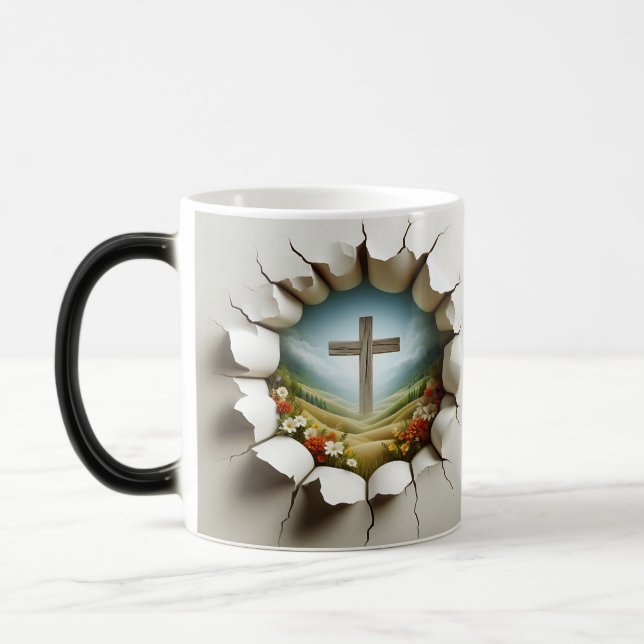 3D Christian Cross Verwandlungstasse (Links)