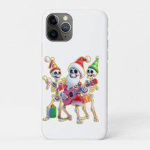 **3D-Christm-Skelett-Weihnachtsmann-Party – Lustig