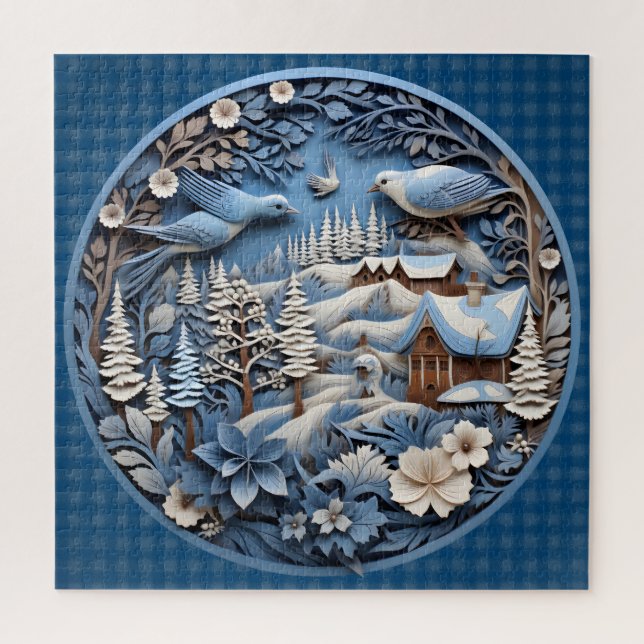 3D Christmas Birds Puzzle (Vertikal)